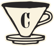 An illustration of a cup with letter C